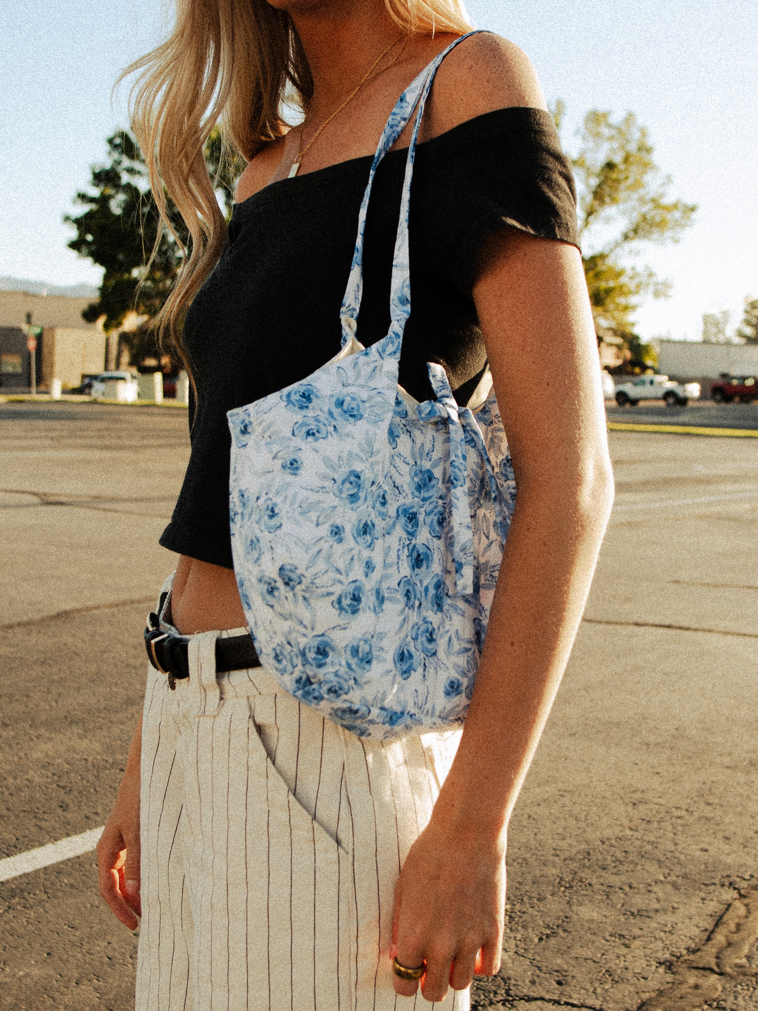 Blue Toile Tote