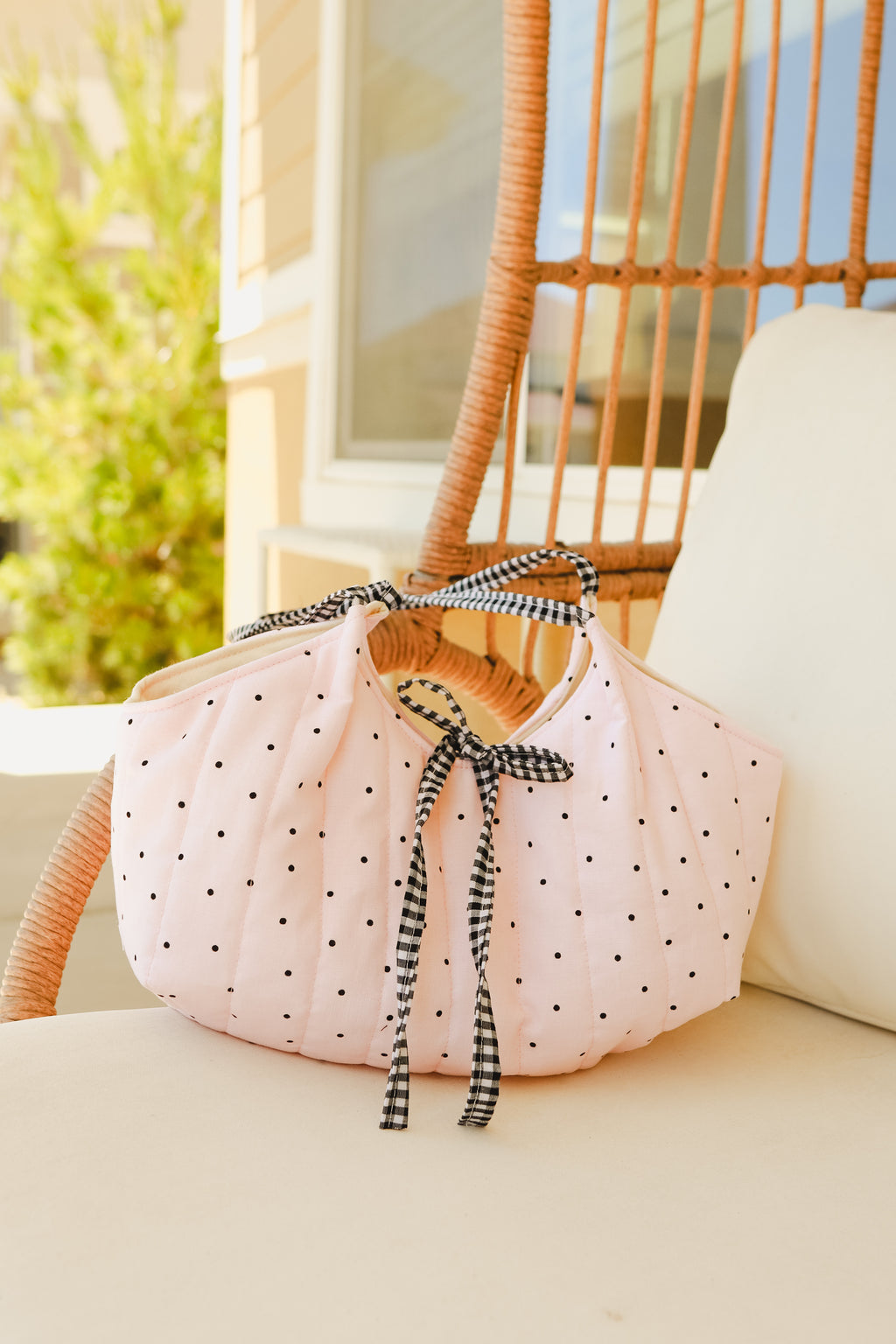 Pink Polka Dot Tote
