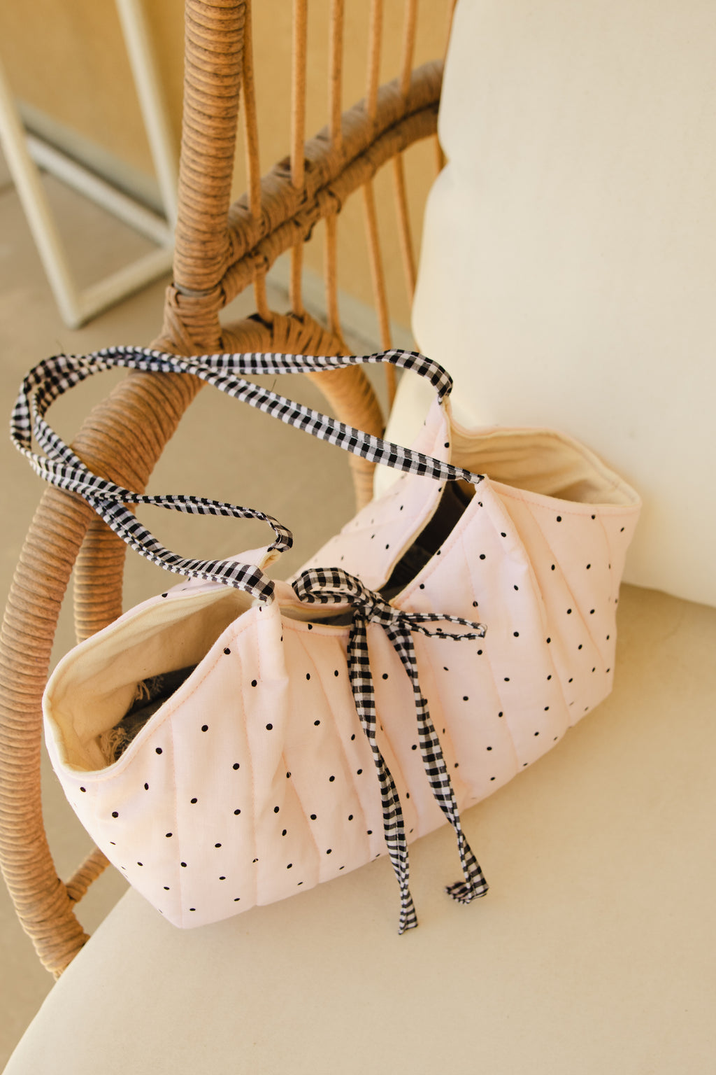 Pink Polka Dot Tote