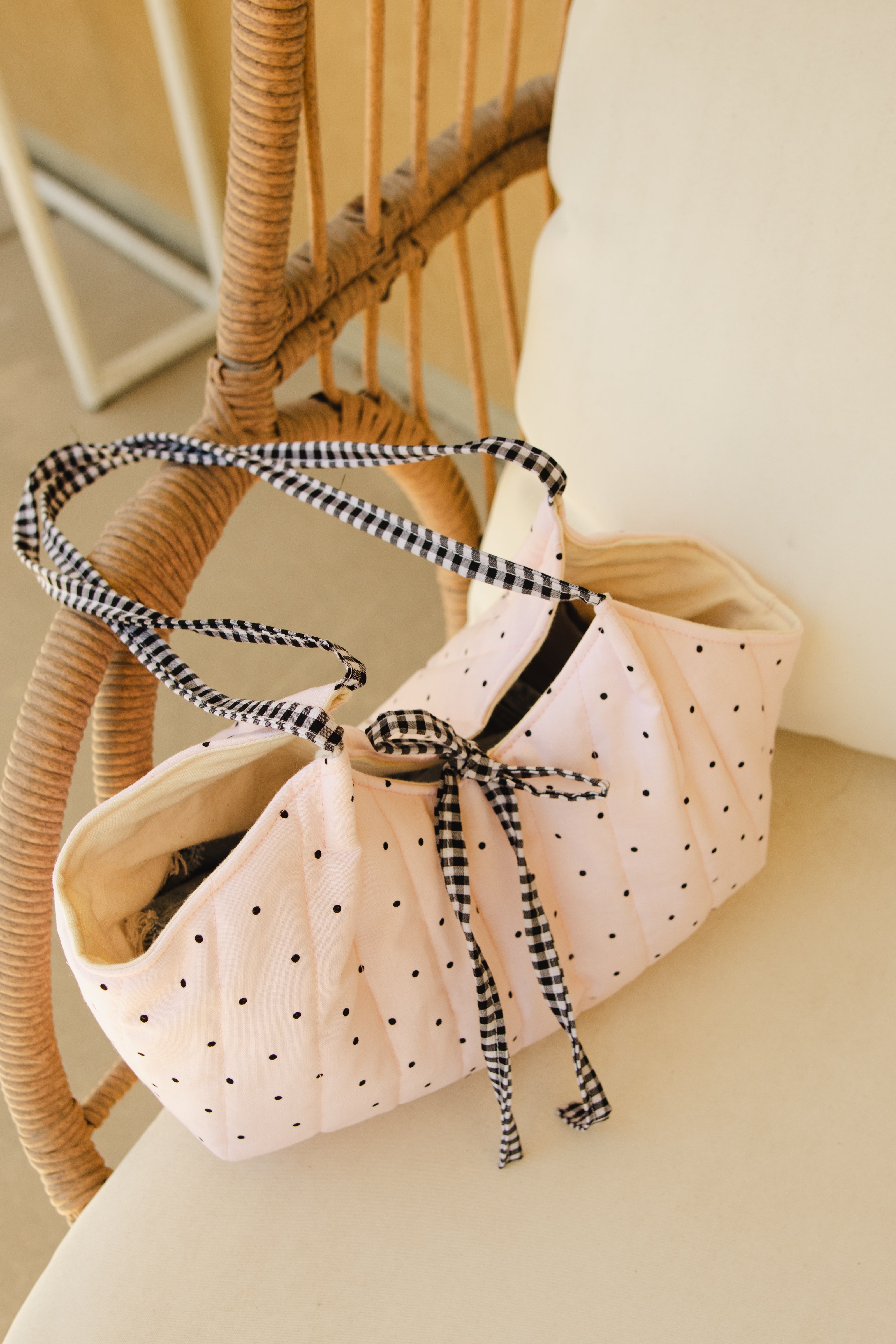 Pink Polka Dot Tote