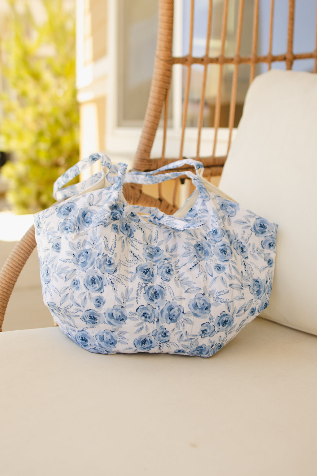 Blue Toile Tote